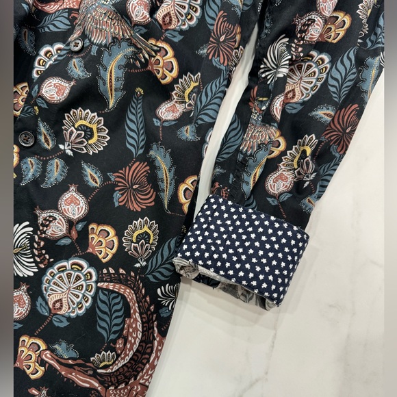 Ted Baker Men’s Shirt, Black Animal print, Size 3 - Picture 6 of 14